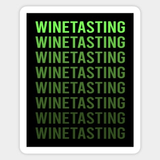 Green Text Wine Tasting Sticker